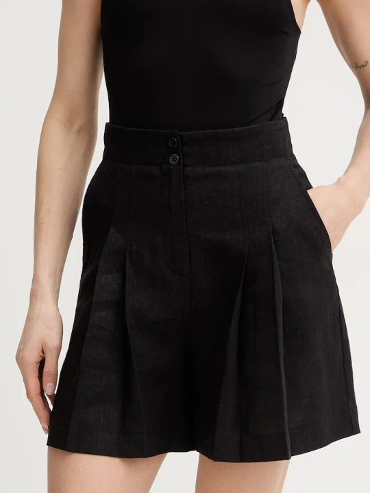 Zdjęcie produktu Twinset szorty z dodatkiem lnu czarny