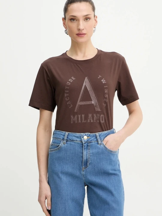 Zdjęcie produktu Twinset t-shirt brązowy