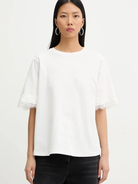 Zdjęcie produktu Twinset t-shirt bawełniany beżowy
