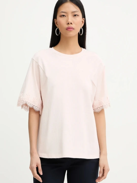 Zdjęcie produktu Twinset t-shirt bawełniany różowy