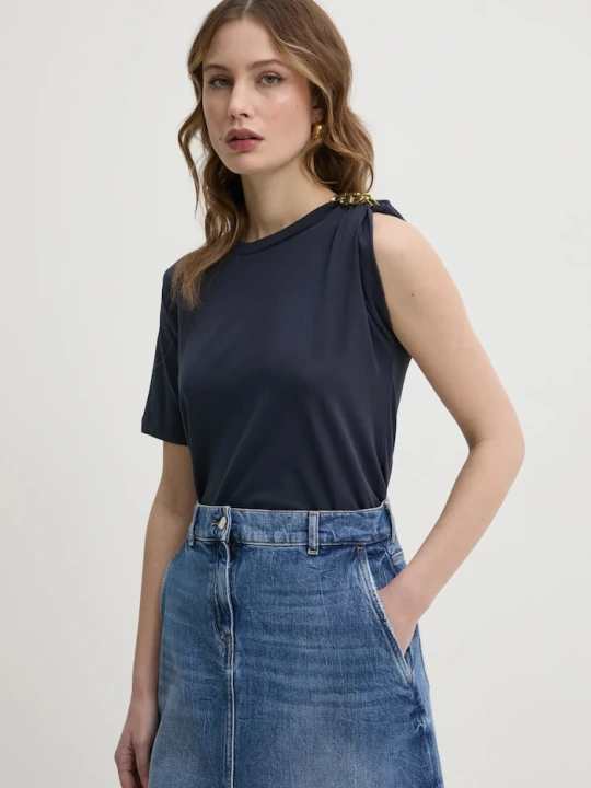 Zdjęcie produktu Twinset t-shirt bawełniany granatowy