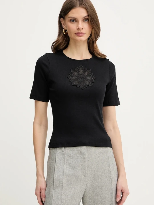 Zdjęcie produktu Twinset t-shirt bawełniany czarny