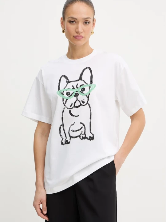 Zdjęcie produktu Twinset t-shirt damski bawełniany biały