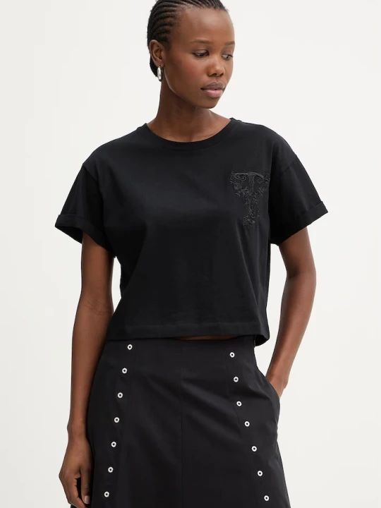 Zdjęcie produktu Twinset t-shirt oversize damski bawełniany czarny