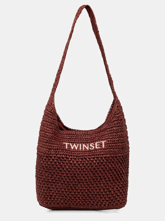 Zdjęcie produktu Twinset torba plażowa damska pleciona brązowy