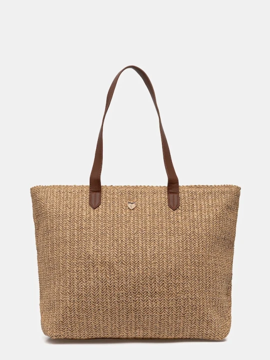 Zdjęcie produktu Twinset torebka shopper damska pleciona beżowy