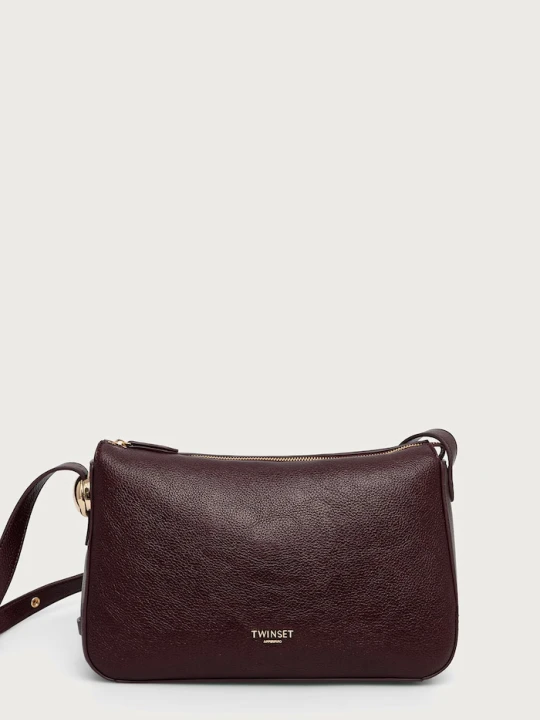 Zdjęcie produktu Twinset torebka crossbody damska z imitacji skóry bordowy