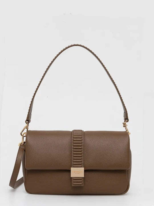 Zdjęcie produktu Twinset torebka crossbody damska z imitacji skóry brązowy