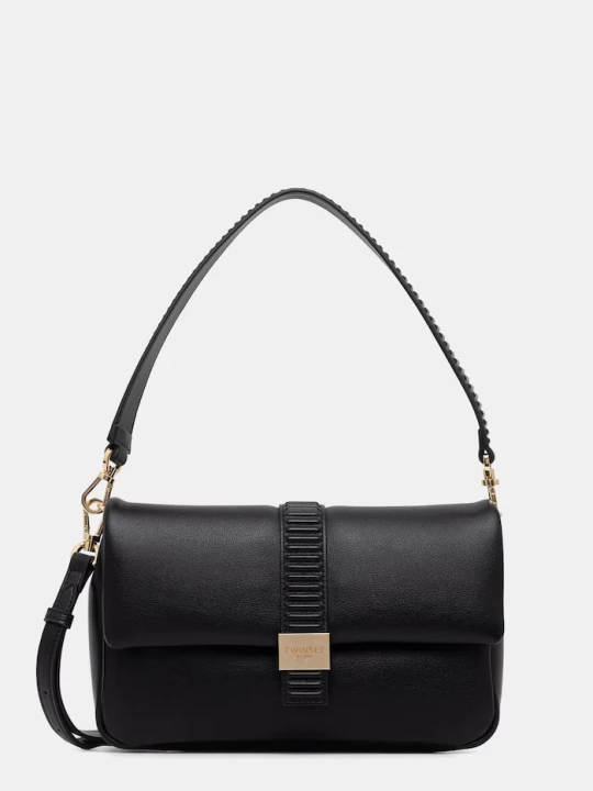 Zdjęcie produktu Twinset torebka crossbody damska z imitacji skóry czarny
