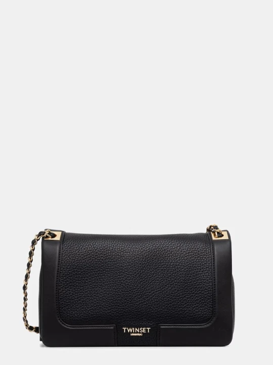 Zdjęcie produktu Twinset torebka crossbody damska z imitacji skóry czarny