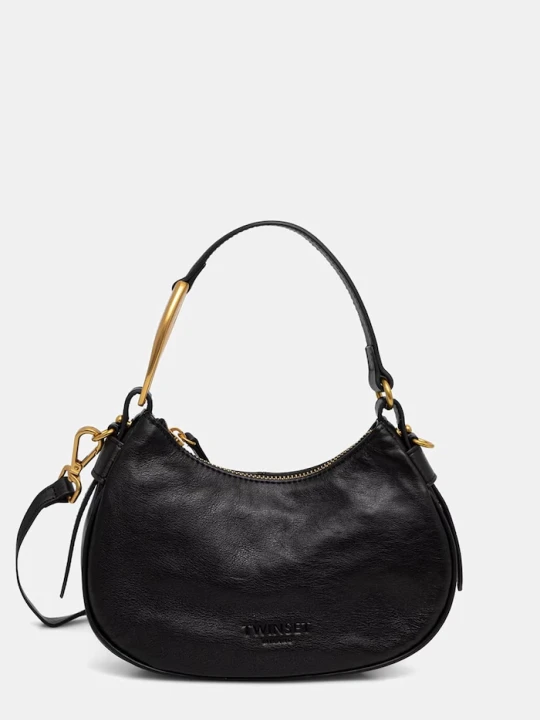 Zdjęcie produktu Twinset torebka hobo damska skórzana czarny