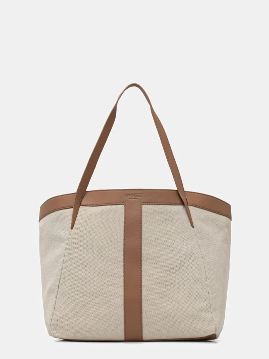 Zdjęcie produktu Twinset torebka tote damska beżowy
