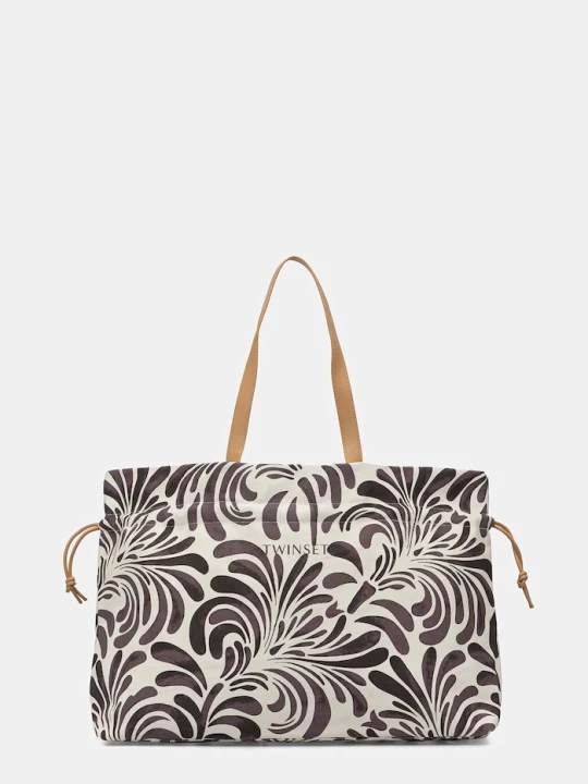 Zdjęcie produktu Twinset torebka tote damska bawełniana beżowy