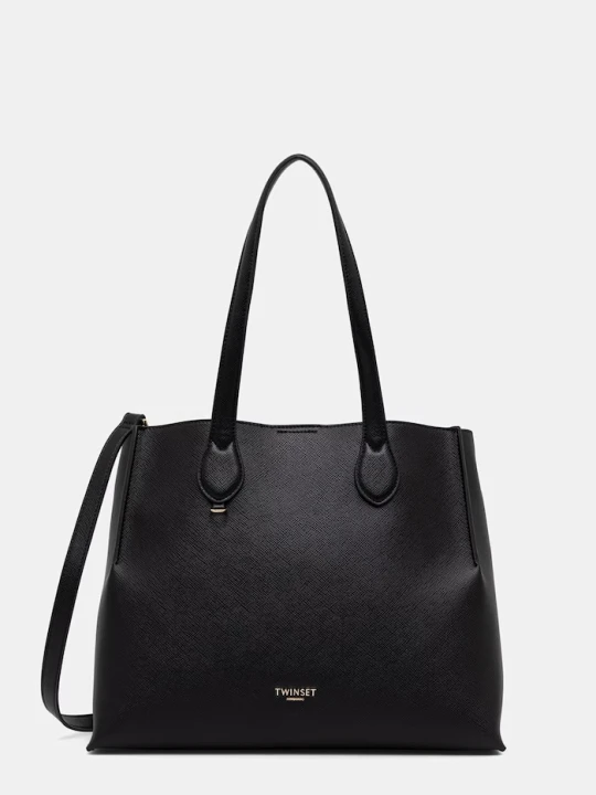 Zdjęcie produktu Twinset torebka tote damska z imitacji skóry czarny