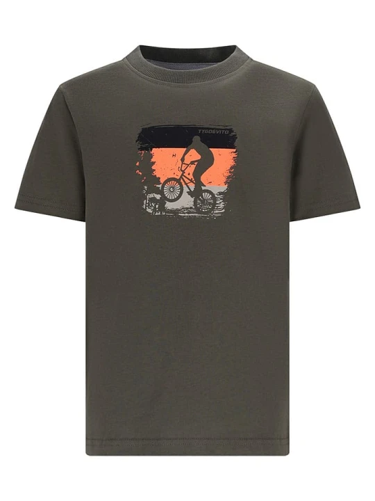 Zdjęcie produktu Tygo & Vito Koszulka "Jaimy" w kolorze khaki rozmiar: 122 / 128