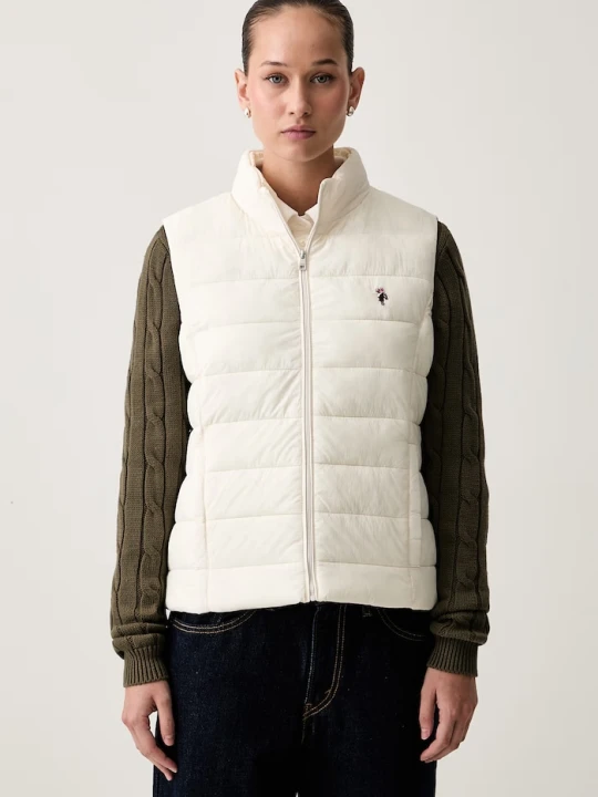 Zdjęcie produktu U.S. Polo Assn. bezrękawnik damski Lightweight Puffer Gilet beżowy