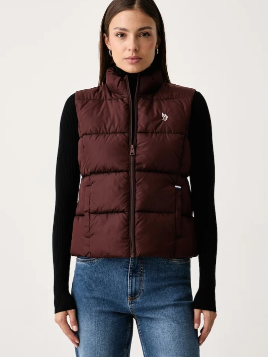 Zdjęcie produktu U.S. Polo Assn. bezrękawnik damski LIGHTWEIGHT PUFFER GILET brązowy