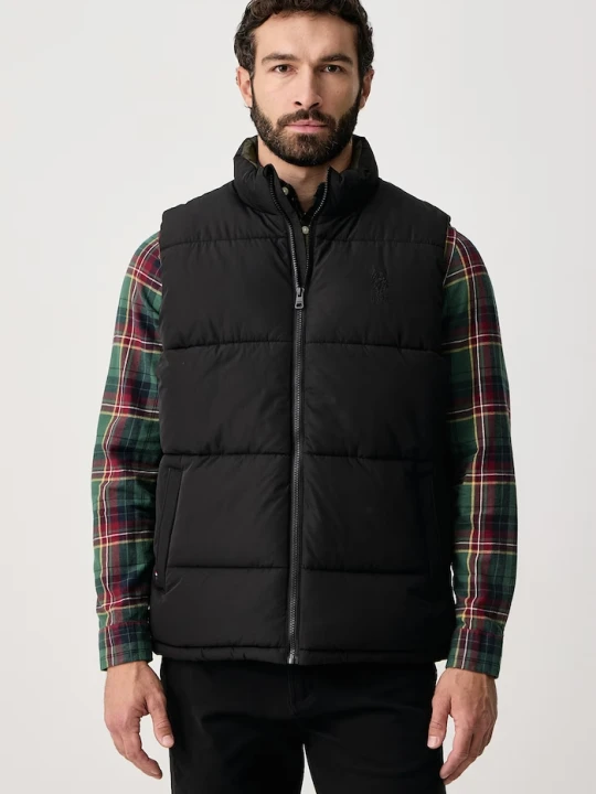Zdjęcie produktu U.S. Polo Assn. bezrękawnik męski Wide Baffle Gilet czarny