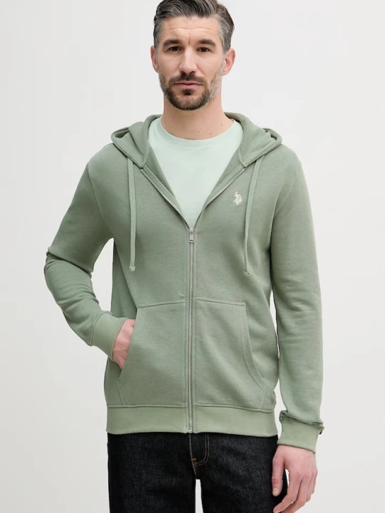 Zdjęcie produktu U.S. Polo Assn. bluza rozpinana męska z bawełną DHM LB zielony