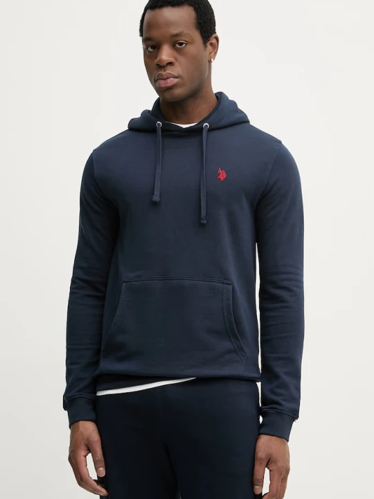 Zdjęcie produktu U.S. Polo Assn. bluza z kapturem męska z bawełną DHM LB granatowy