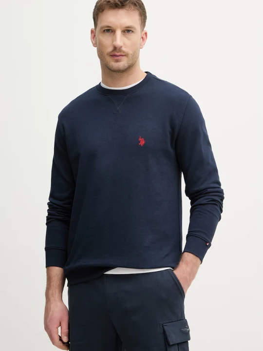 Zdjęcie produktu U.S. Polo Assn. bluza męska z bawełną DHM LB CREW granatowy