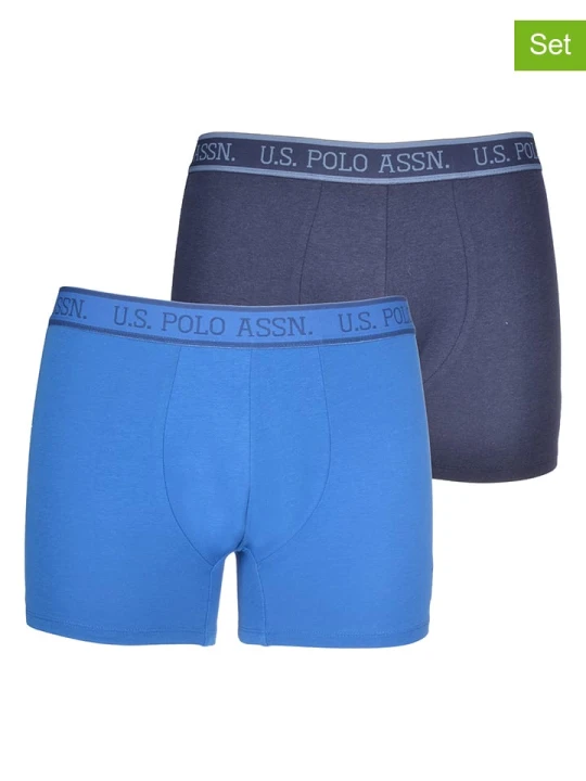 Zdjęcie produktu U.S. Polo Assn. Bokserki (2 pary) w kolorze granatowym i niebieskim rozmiar: XL