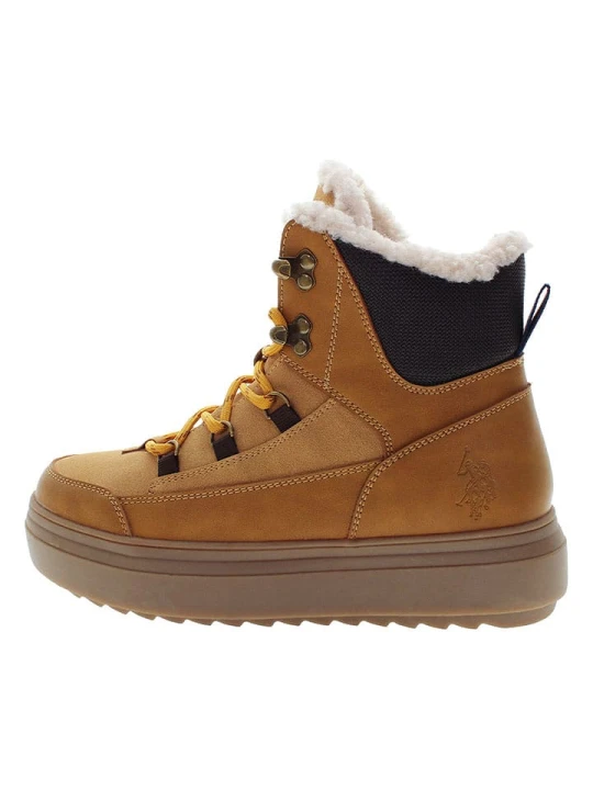 Zdjęcie produktu U.S. Polo Assn. Botki w kolorze jasnobrązowym rozmiar: 35
