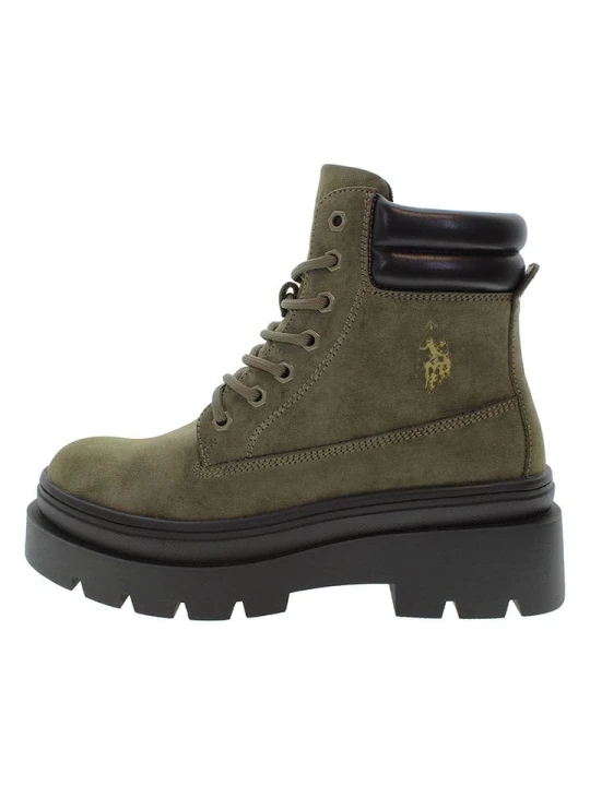 Zdjęcie produktu U.S. Polo Assn. Botki w kolorze khaki rozmiar: 38