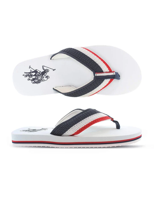 Zdjęcie produktu U.S. Polo Assn. Japonki w kolorze białym ze wzorem rozmiar: 43