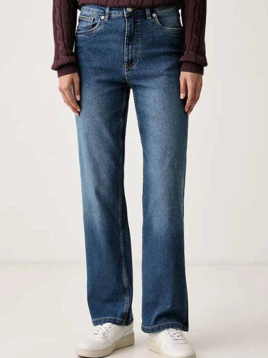 Zdjęcie produktu U.S. Polo Assn. jeansy straight damskie USPA LONG LEG STRAIGHT FIT niebieski
