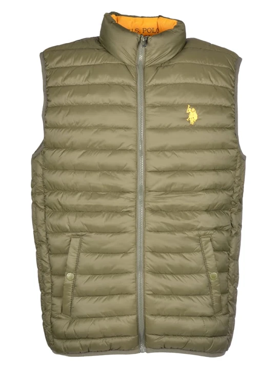 Zdjęcie produktu U.S. Polo Assn. Kamizelka pikowana w kolorze khaki rozmiar: XL