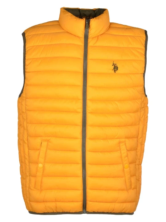 Zdjęcie produktu U.S. Polo Assn. Kamizelka pikowana w kolorze żółtym rozmiar: XL