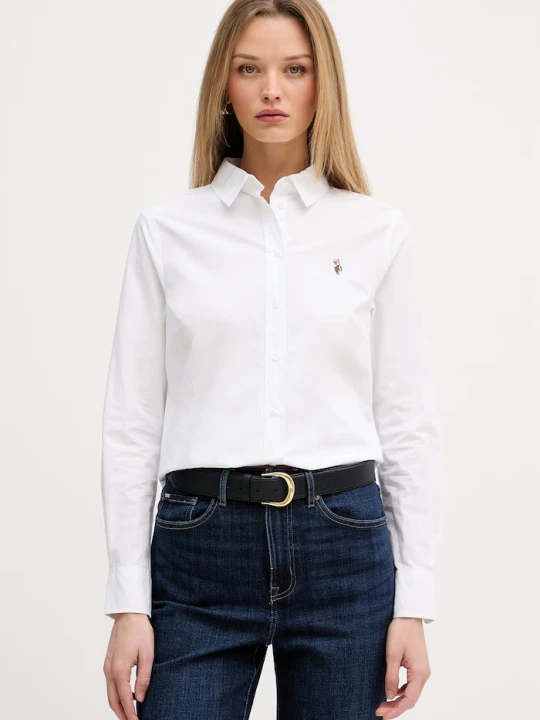 Zdjęcie produktu U.S. Polo Assn. koszula damska bawełniana Classic Fit Poplin biały