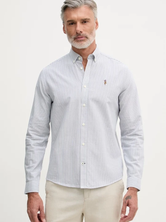 Zdjęcie produktu U.S. Polo Assn. koszula męska bawełniana Oxford Stripe niebieski