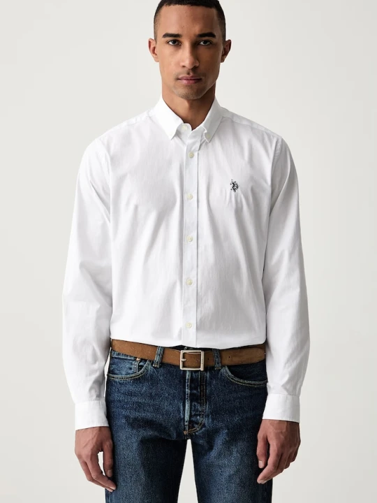 Zdjęcie produktu U.S. Polo Assn. koszula męska bawełniana STRETCH COTTON POPLIN biały