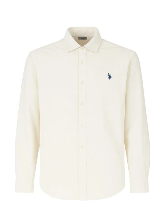 Zdjęcie produktu U.S. Polo Assn. Koszula sztruksowa - Regular fit - w kolorze kremowym rozmiar: XL