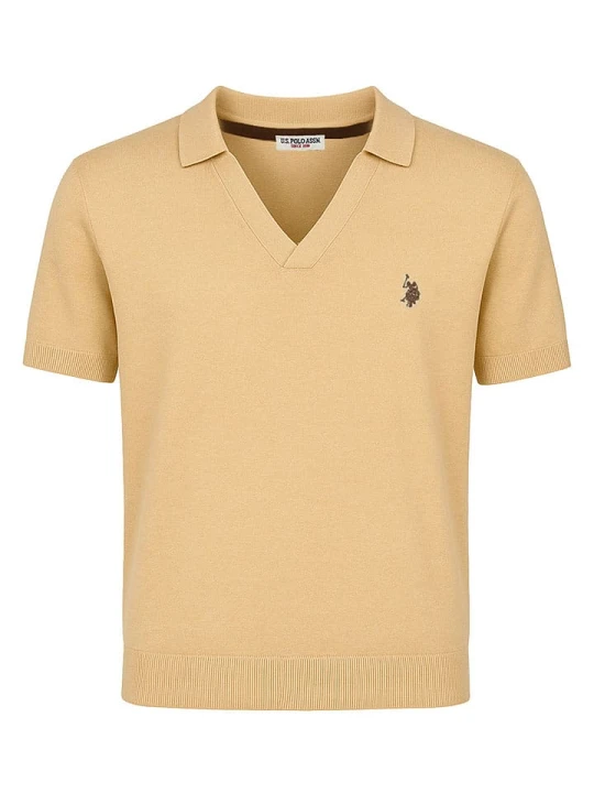 Zdjęcie produktu U.S. Polo Assn. Koszulka polo w kolorze beżowym rozmiar: S