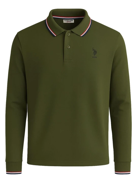Zdjęcie produktu U.S. Polo Assn. Koszulka polo w kolorze ciemnozielonym rozmiar: XL