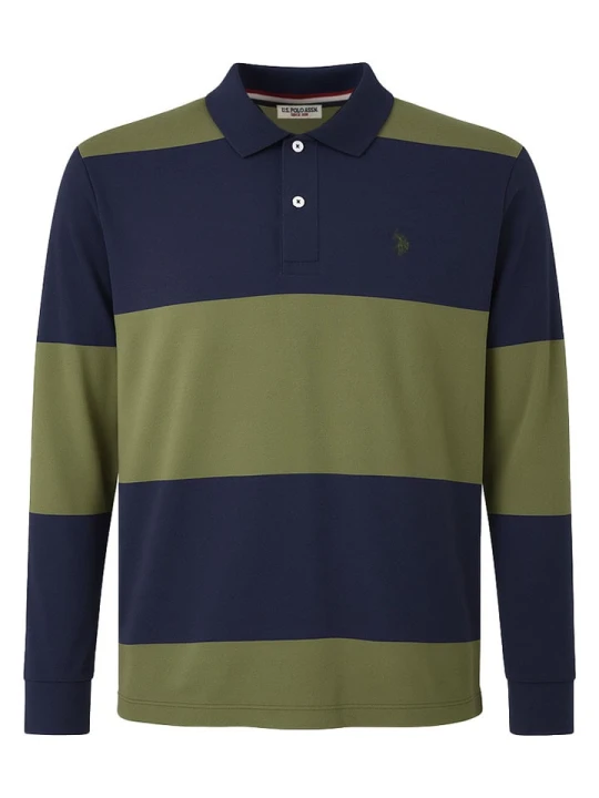Zdjęcie produktu U.S. Polo Assn. Koszulka polo w kolorze granatowo-zielonym rozmiar: 3XL