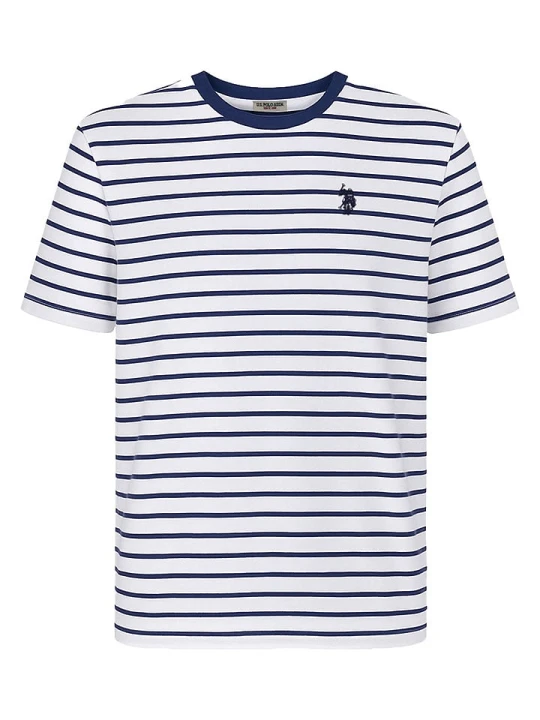 Zdjęcie produktu U.S. Polo Assn. Koszulka w kolorze biało-granatowym rozmiar: XL