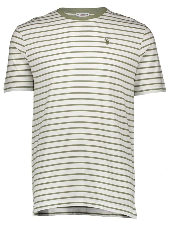 Zdjęcie produktu U.S. Polo Assn. Koszulka w kolorze zielono-białym rozmiar: XXL