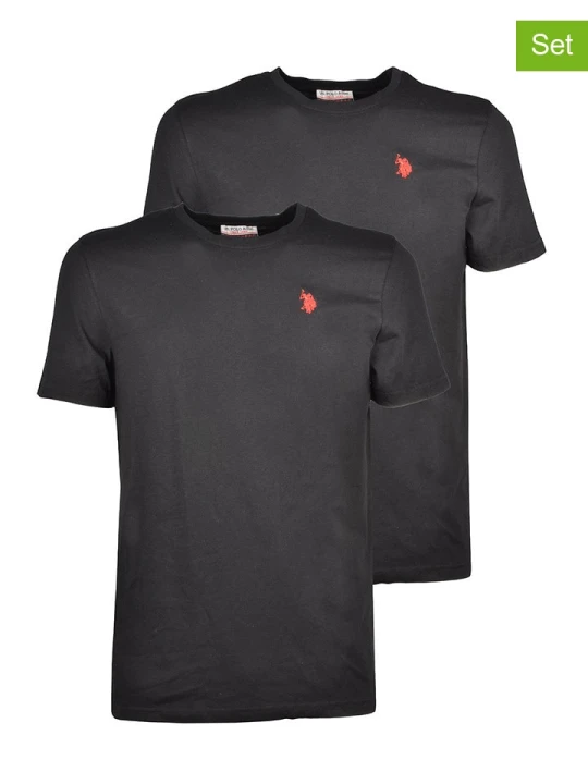 Zdjęcie produktu U.S. Polo Assn. Koszulki (2 szt.) w kolorze czarnym rozmiar: L
