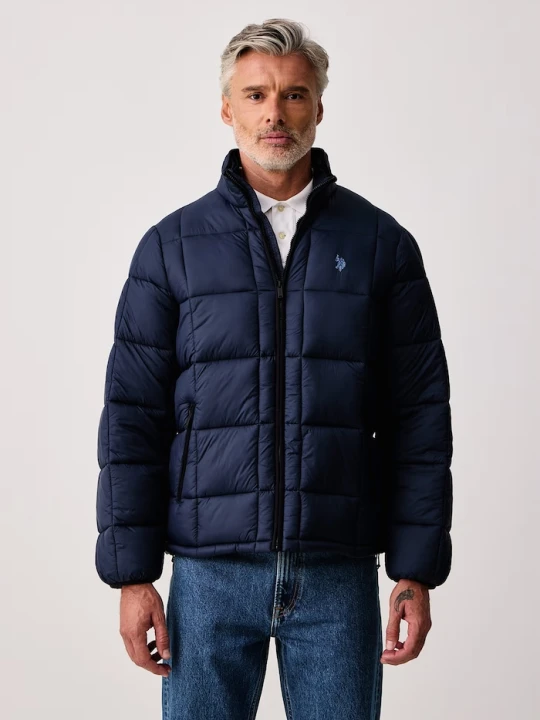 Zdjęcie produktu U.S. Polo Assn. kurtka pikowana męska BOX QUILT PUFFER granatowy