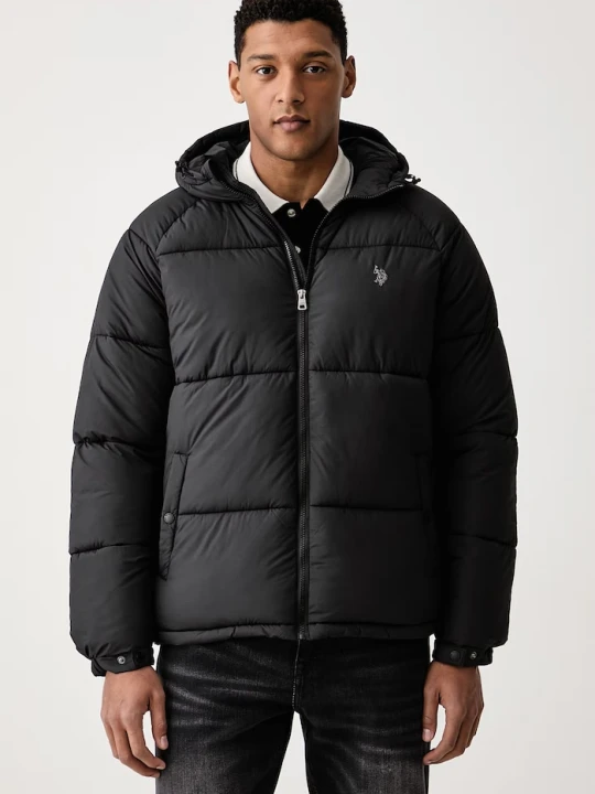 Zdjęcie produktu U.S. Polo Assn. kurtka pikowana męska Hooded Puffer czarny