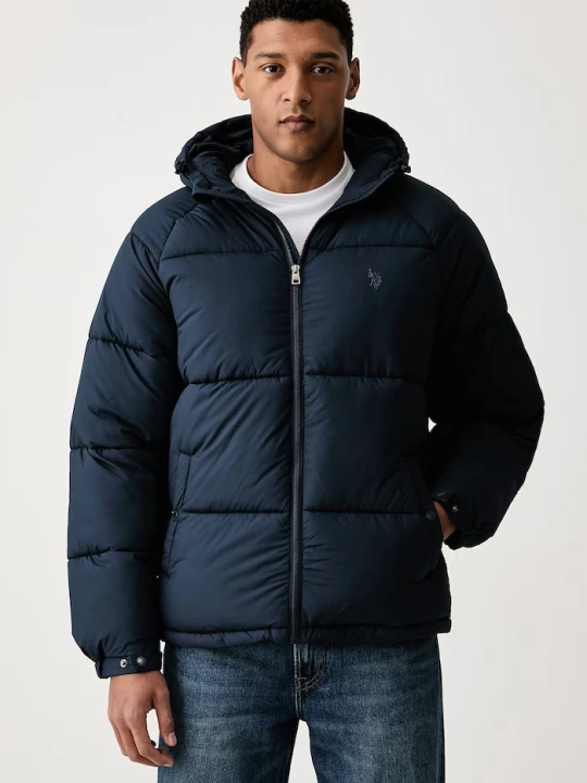 Zdjęcie produktu U.S. Polo Assn. kurtka pikowana męska Hooded Puffer granatowy