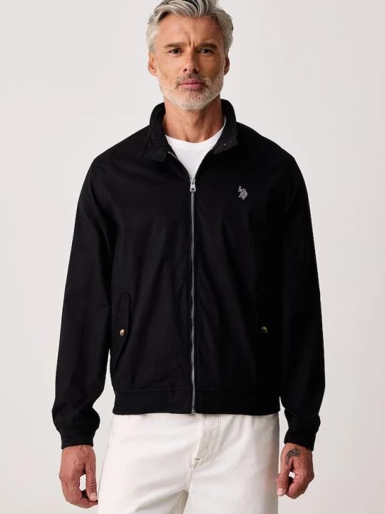 Zdjęcie produktu U.S. Polo Assn. kurtka przejściowa męska bawełniana Harrington czarny