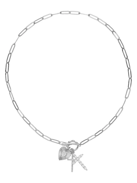 Zdjęcie produktu U.S. Polo Assn. Naszyjnik z kamieniami ozdobnymi - dł. 42 cm rozmiar: onesize srebrny