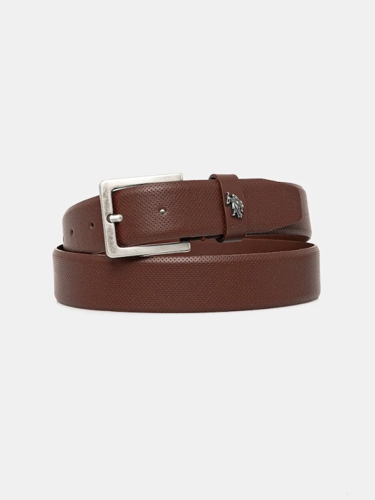 Zdjęcie produktu U.S. Polo Assn. pasek skórzany Michigan brązowy