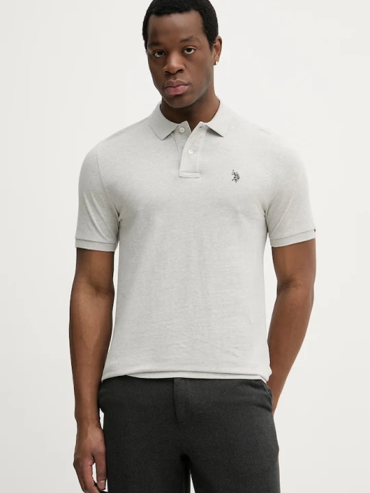 Zdjęcie produktu U.S. Polo Assn. polo męskie bawełniane DHM PIQUE szary