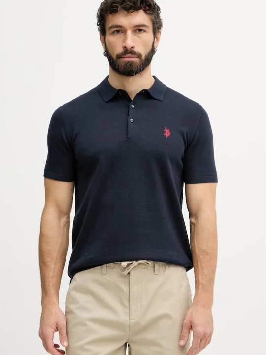 Zdjęcie produktu U.S. Polo Assn. polo męskie bawełniane COMBED SS granatowy